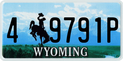 WY license plate 49791P