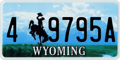 WY license plate 49795A