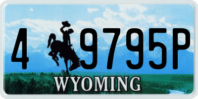 WY license plate 49795P