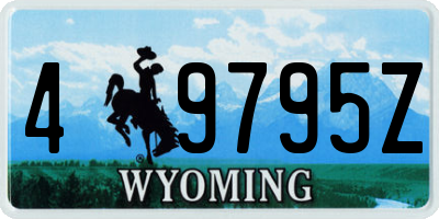 WY license plate 49795Z