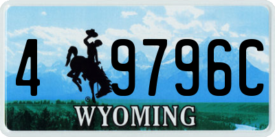 WY license plate 49796C