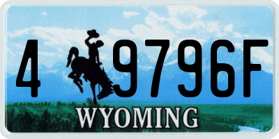 WY license plate 49796F