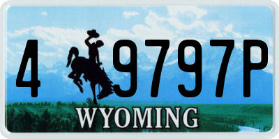 WY license plate 49797P