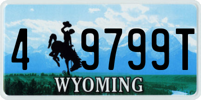WY license plate 49799T