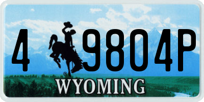 WY license plate 49804P
