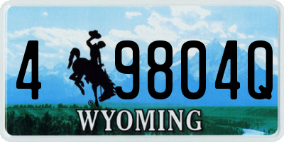 WY license plate 49804Q