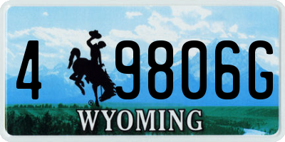 WY license plate 49806G