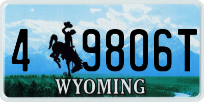 WY license plate 49806T