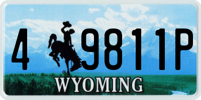 WY license plate 49811P