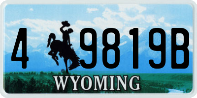 WY license plate 49819B