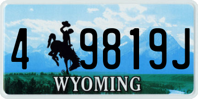 WY license plate 49819J