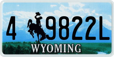 WY license plate 49822L