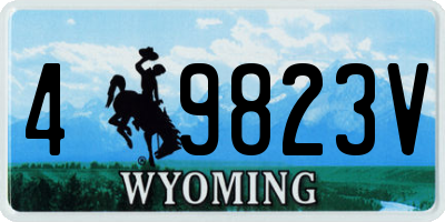 WY license plate 49823V