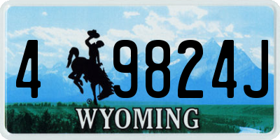WY license plate 49824J