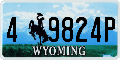 WY license plate 49824P