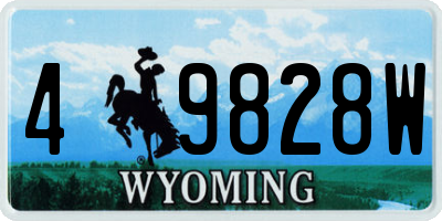 WY license plate 49828W