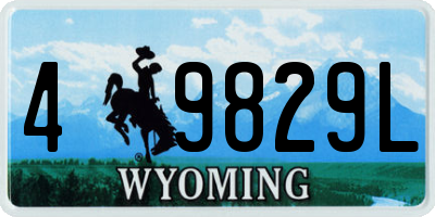WY license plate 49829L