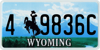WY license plate 49836C