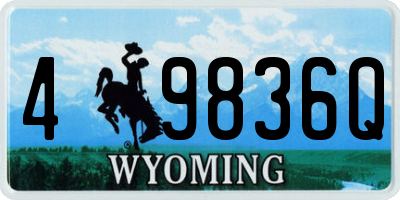 WY license plate 49836Q