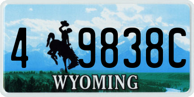 WY license plate 49838C