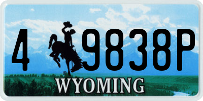WY license plate 49838P