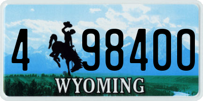 WY license plate 49840O