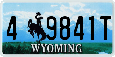 WY license plate 49841T