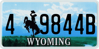 WY license plate 49844B
