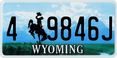 WY license plate 49846J