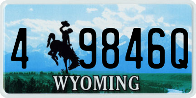 WY license plate 49846Q