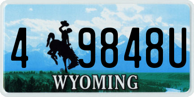 WY license plate 49848U