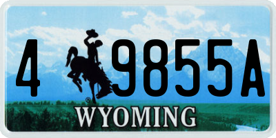 WY license plate 49855A