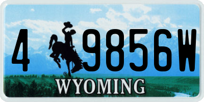 WY license plate 49856W