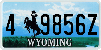 WY license plate 49856Z