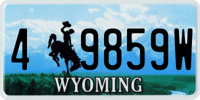 WY license plate 49859W