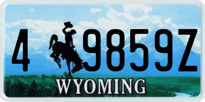 WY license plate 49859Z
