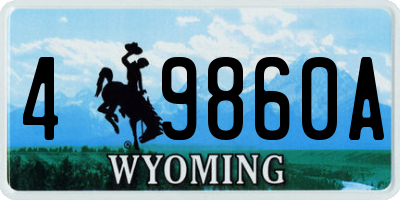 WY license plate 49860A