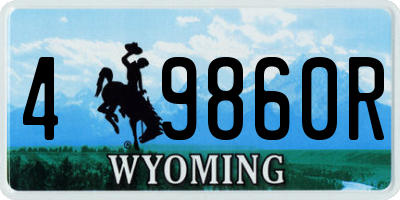 WY license plate 49860R