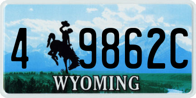 WY license plate 49862C