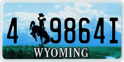 WY license plate 49864I