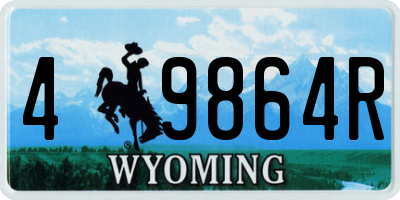 WY license plate 49864R