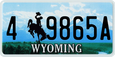 WY license plate 49865A