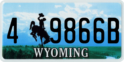 WY license plate 49866B