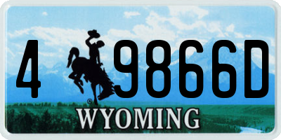 WY license plate 49866D