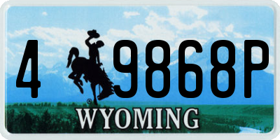 WY license plate 49868P