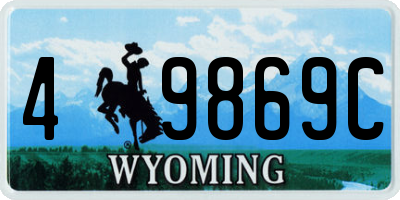 WY license plate 49869C