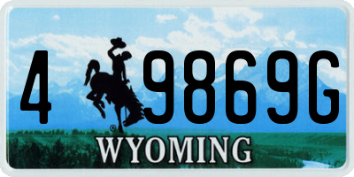 WY license plate 49869G