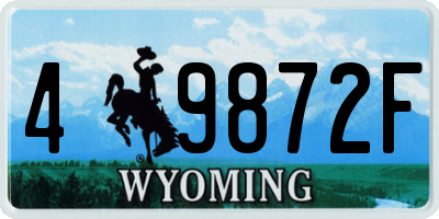 WY license plate 49872F