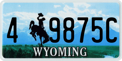 WY license plate 49875C