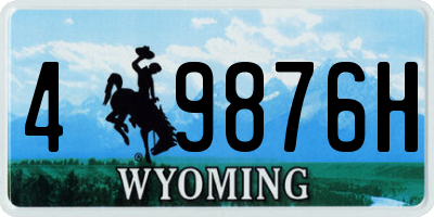 WY license plate 49876H